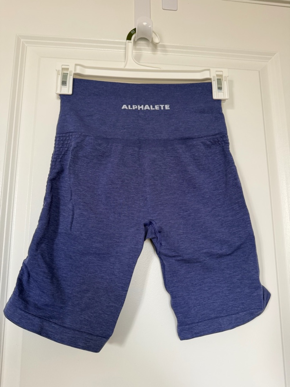 Alphalete High-Waist Seamless Shorts in Heather Purple